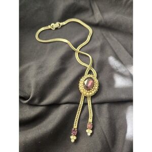 Vintage Coro Necklace Purple And Rinstones Beautiful